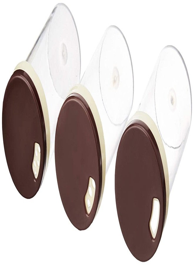 Floraware Revolving 16 Jars Spice Rack, Kitchen Masala Box, Dark Brown, BPA Free - Image 2